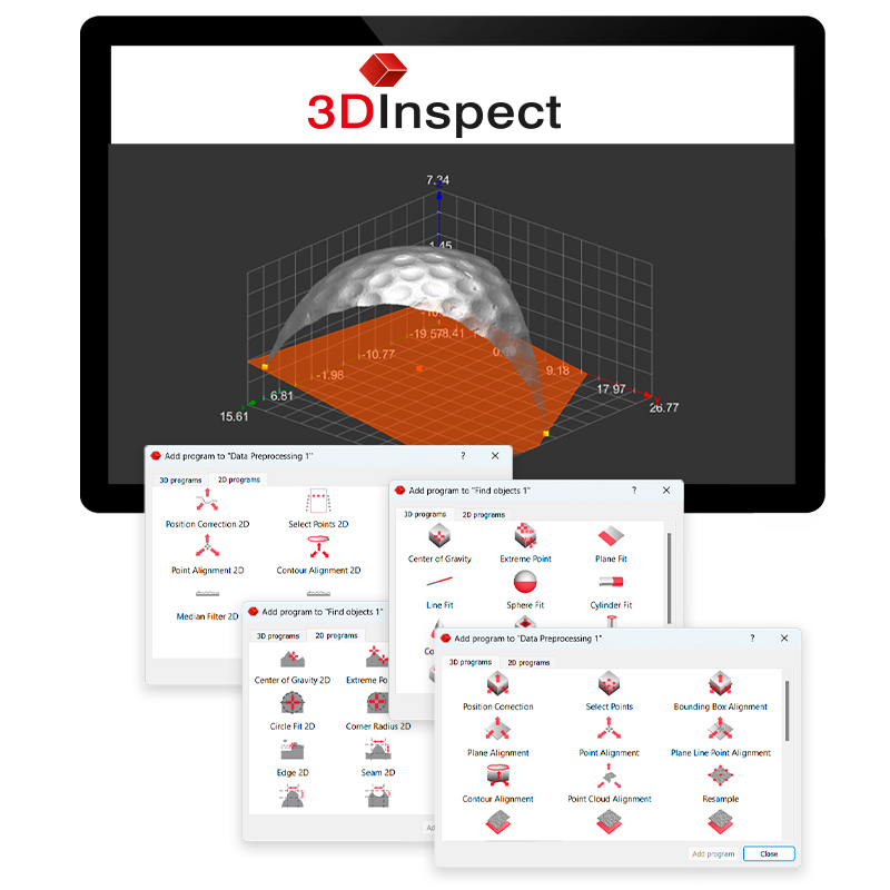 Software 3DInspect Sensori 3D